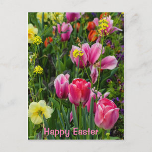 Frühlingsblumen Osterpostkarte Postkarte
