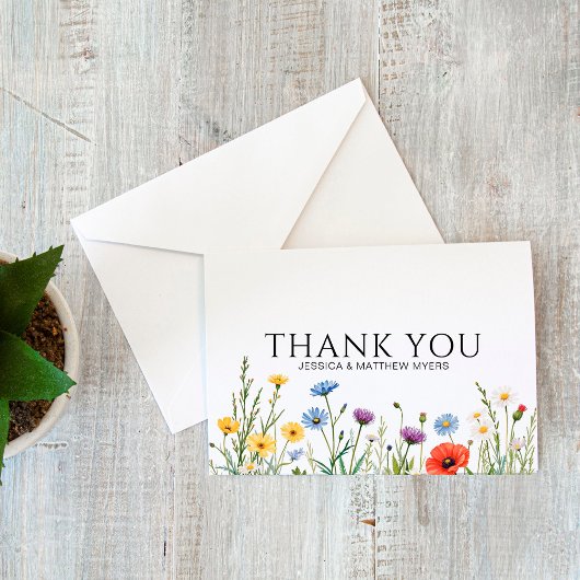 Frühlingsblumen Paar Dankeschön Dankeskarte