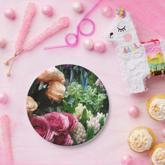 Frühlingsblumen Papierplatte Pappteller (Party)