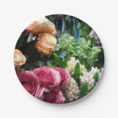 Frühlingsblumen Papierplatte Pappteller (Vorderseite)