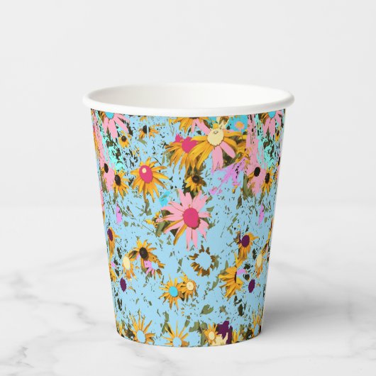 Frühlingsblumen Pappbecher (Rückseite)