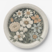 Frühlingsblumen Pappteller (Vorderseite)