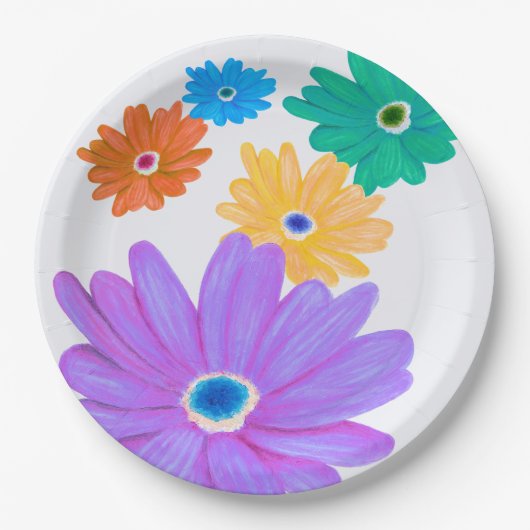 Frühlingsblumen pappteller (Vorderseite)