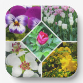 Frühlingsblumen Pappteller (Vorderseite)