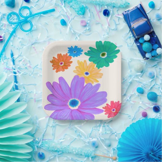 Frühlingsblumen Pappteller (Party)