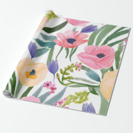 Frühlingsblumen | Pastell Floral Watercolor Geschenkpapier