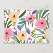 Frühlingsblumen | Pastell Floral Watercolor Postkarte (Vorderseite)