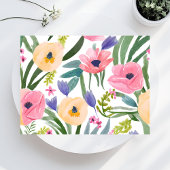 Frühlingsblumen | Pastell Floral Watercolor Postkarte