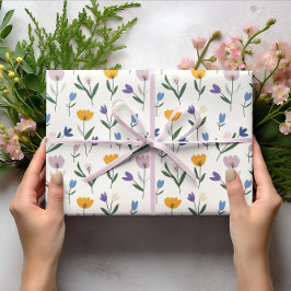 Frühlingsblumen Pastell Oaster Geschenkpapier