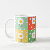 Frühlingsblumen Pastell Süß Lustig  Kaffeetasse (Links)