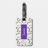 Frühlingsblumen Personalisierter Gepäckanhänger (Rückseite vertikal)
