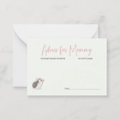 Frühlingsblumen Pink Butterfly Babyduschenempfehlu Mitteilungskarte (Vorderseite)