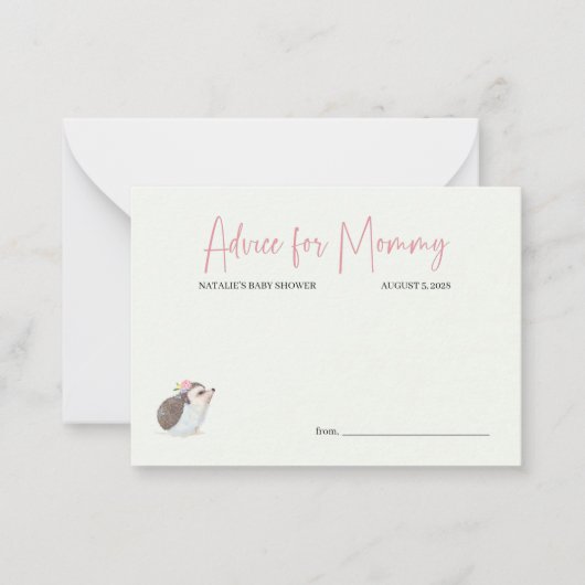 Frühlingsblumen Pink Butterfly Babyduschenempfehlu Mitteilungskarte (Vorderseite)