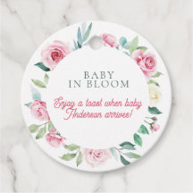 Frühlingsblumen Pink Circle Girl Babydusche