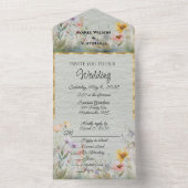 Frühlingsblumen Poppies Sonnenblumen All In One Einladung (Innen Boden)