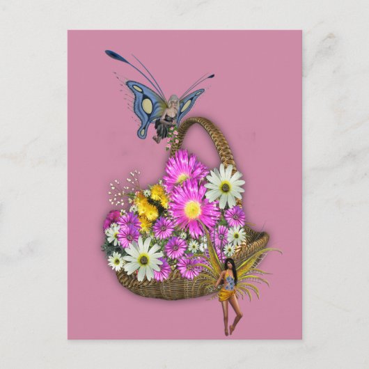 Frühlingsblumen Postkarte (Vorderseite)