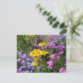 Frühlingsblumen Postkarte (Stehend Vorderseite)