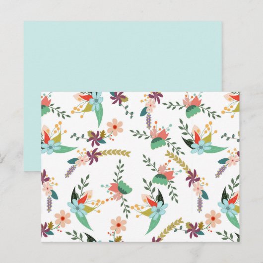 Frühlingsblumen Postkarte (Vorne/Hinten)