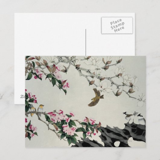 Frühlingsblumen Postkarte (Vorne/Hinten)