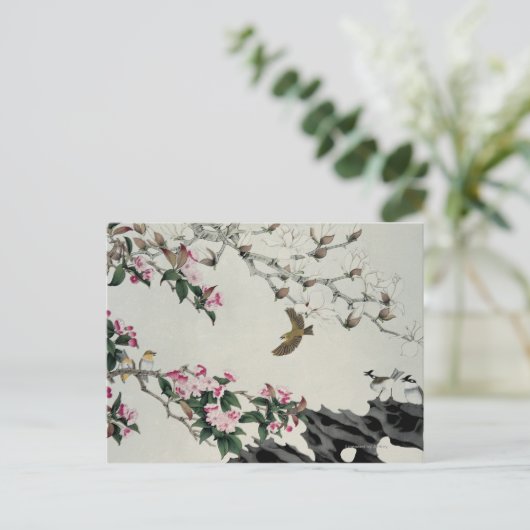 Frühlingsblumen Postkarte (Stehend Vorderseite)