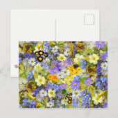 Frühlingsblumen Postkarte (Vorne/Hinten)