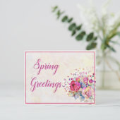 Frühlingsblumen Postkarte (Stehend Vorderseite)
