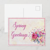 Frühlingsblumen Postkarte (Vorne/Hinten)