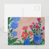 Frühlingsblumen Postkarte (Vorne/Hinten)