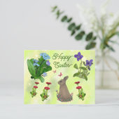 Frühlingsblumen Postkarte (Stehend Vorderseite)