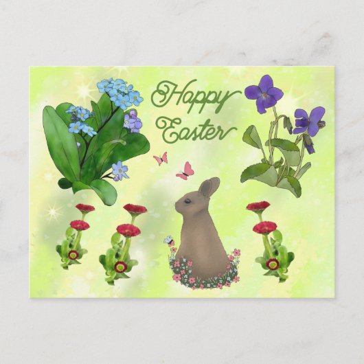 Frühlingsblumen Postkarte (Vorderseite)