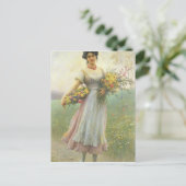 Frühlingsblumen Postkarte (Stehend Vorderseite)