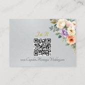 Frühlingsblumen, QR-Code - Silber Begleitkarte (Rückseite)