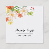 Frühlingsblumen Quadratische Visitenkarte (Vorderseite)