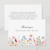 Frühlingsblumen-Rand Brautparty Dankeskarte (Vorne/Hinten)