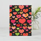 Frühlingsblumen Regenbogen Liebe Herz Ankündigung (Stehend Vorderseite)