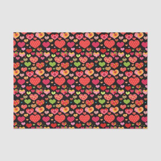 Frühlingsblumen Regenbogen Liebe Herz Seidenpapier (Vorderseite)