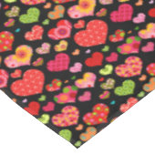 Frühlingsblumen Regenbogen Liebe Herz Tischdecke (Schrägansicht)