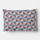 Frühlingsblumen - rosa, blau und weiß zubehörtasche (Rückseite)