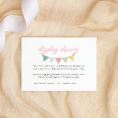 Frühlingsblumen Rosa Butterfly Girl Display Dusche Begleitkarte