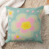 Frühlingsblumen (rosa/grün) kissen (Decke)