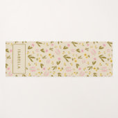 Frühlingsblumen Rosa Grüner Individuelle Name Yogamatte (Vorderseite (Horizontal))