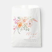 Frühlingsblumen Rosa Mädchen Baby Shower Dankeschö Geschenktütchen (Vorderseite)