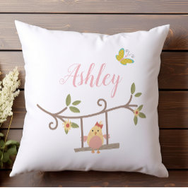 Frühlingsblumen Rosa Schmetterling Baby Kissen