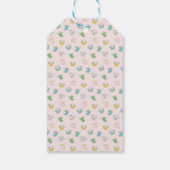 Frühlingsblumen Rosa Schmetterlingsdusche Geschenkanhänger (Rückseite)