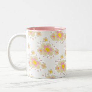 Frühlingsblumen (rosa) zweifarbige tasse