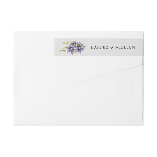 Frühlingsblumen Rücksendeadresse (Rückseite)