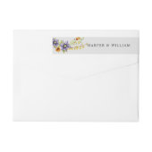 Frühlingsblumen Rücksendeadresse umwickeln Etikett (Rückseite)