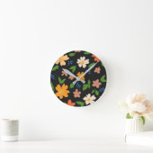 Frühlingsblumen Runde Wanduhr (Zuhause)