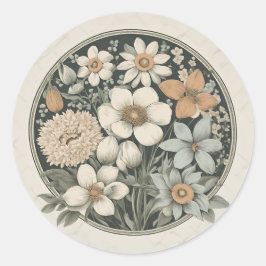 Frühlingsblumen Runder Aufkleber