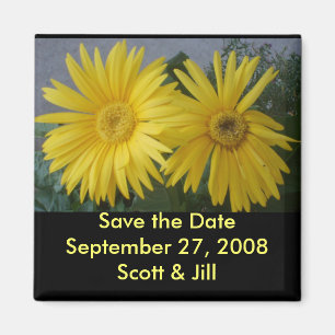 Frühlingsblumen "Save the Date" Magnet